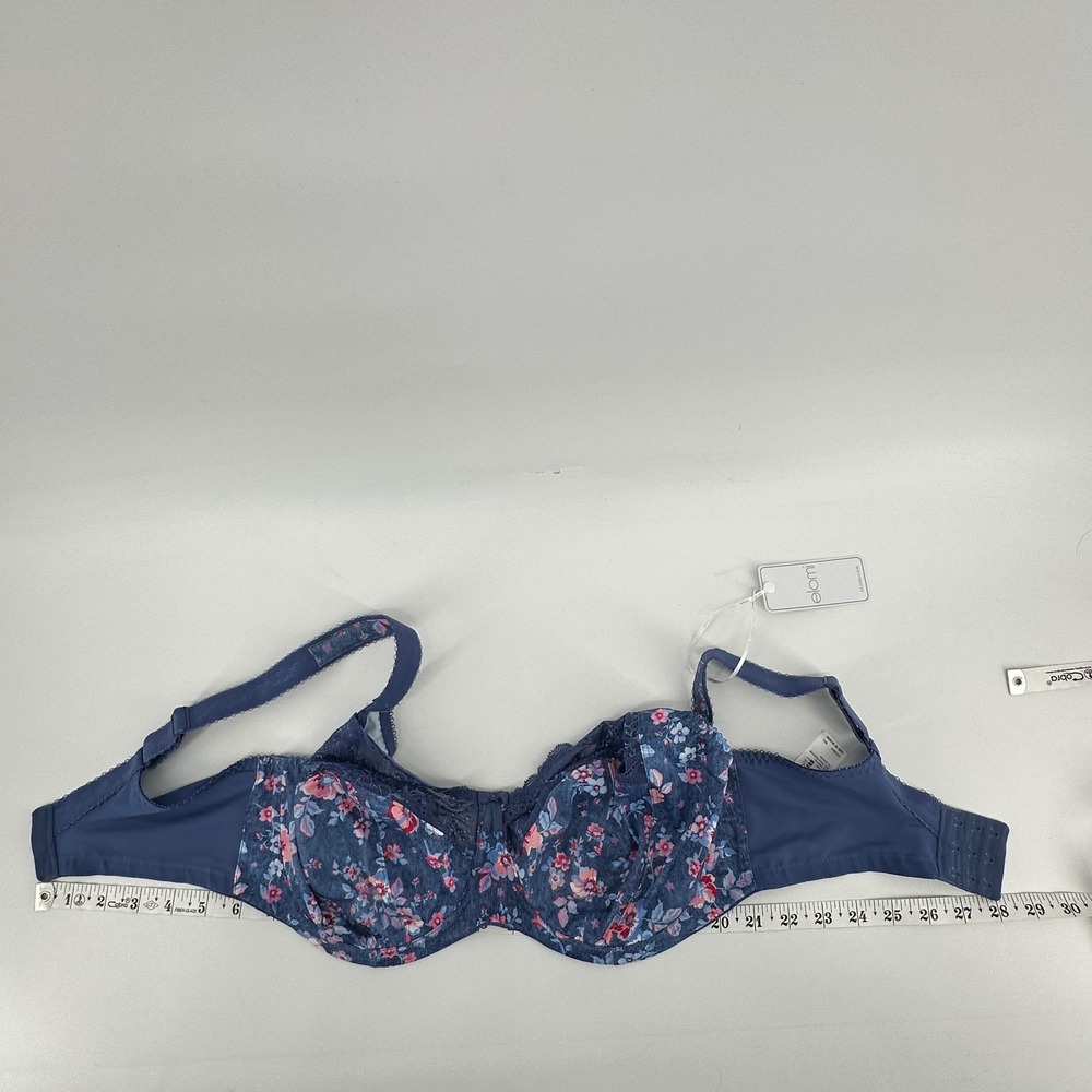 Elomi Morgan Bra Women 34J Blue Floral EL4110DEL NWT Romantic - Picture 8 of 9